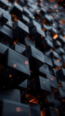 Fototapeta premium Mesmerizing Geometric Silhouettes Converge in a Surreal Pop Art-Inspired 3D Composition