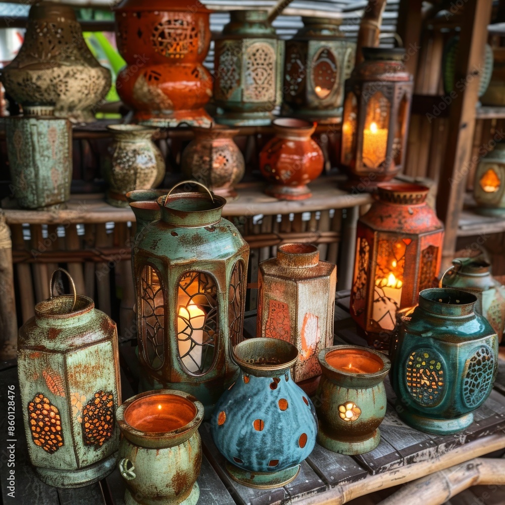 Wall mural Assortment of Candle Lanterns