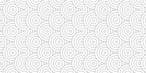 Minimal diamond vector overlapping Pattern geometric wave spiral and abstract circle wave line. white gray seamless tile stripe geometric create retro square line backdrop white pattern background.