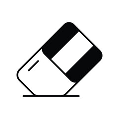 eraser icon with white background vector stock illustration