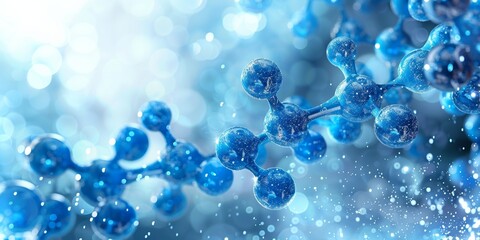 A scientific motif, blending holiday cheer with molecular aesthetics.