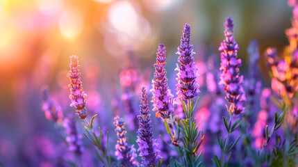 Fototapeta premium Delicate flowers in sunny meadow