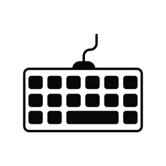 keyboard icon with white background vector stock illustration