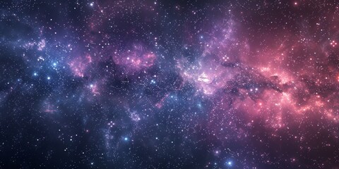 Fototapeta premium Stellar Hyperspace Travel Background Featuring Universe Elements, Dreamy Starry Night, Galaxy, Twinkling Stars, Lights, Meteors, Fairytale, and Scientific Concepts. AI-Generated HD Wallpaper