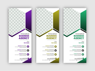 Corporate Roll Up Banner Design, Pull Up Banner Design, Vertical