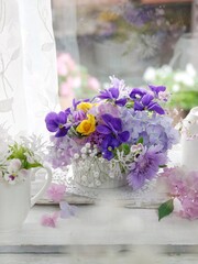 bouquet of flowers on the table