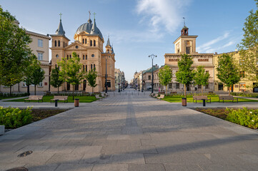 Miasto Łódź- widok na Plac Wolności.