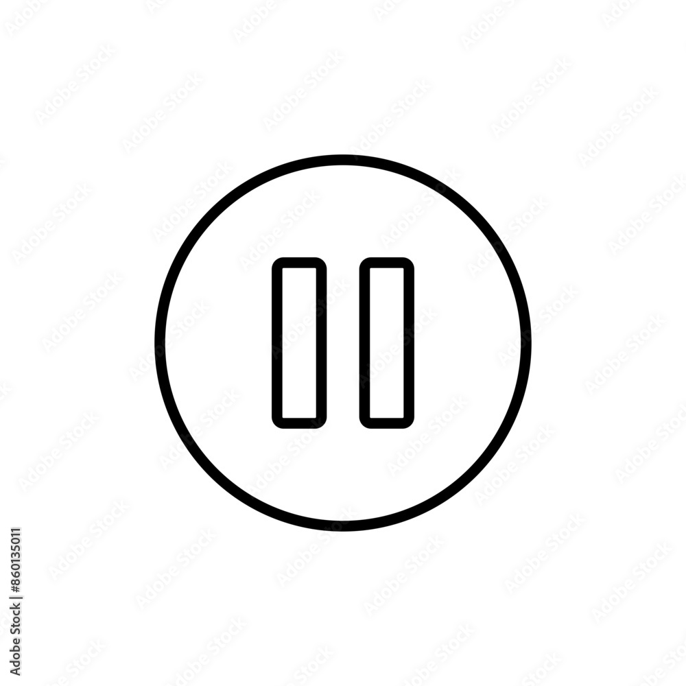 Poster pause button icon ideal for media and playback control
