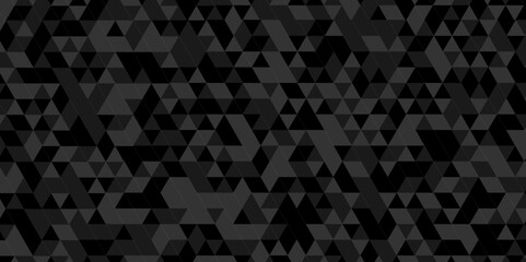	
Vector geometric seamless technology black triangle element light background. Abstract digital grid light pattern black and gray Polygon Mosaic triangle Background, business and corporate background