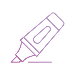 hightlighter icon with white background vector stock illustration