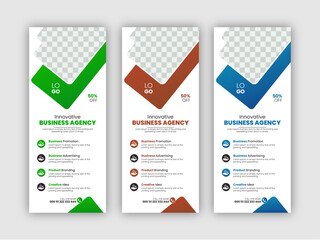 Corporate Roll Up Banner Design, Pull Up Banner Design, Vertical