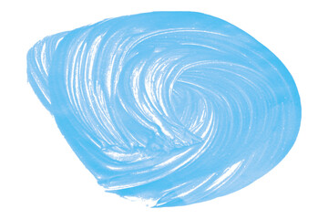 Light blue brush strokes isolated on transparent background.