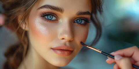 Obraz premium Visagistin Arbeit Beruf