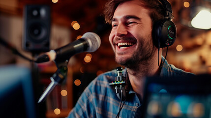 man singing into microphone in nightclub