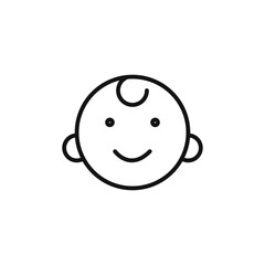 Child's Head Icon Ideal for Kids and Education