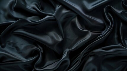 Fototapeta premium Black Folded Fabric Background