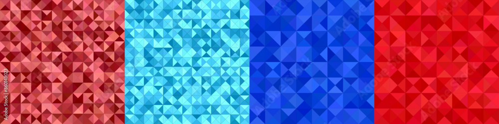 Aufkleber abstract triangle polygon background set