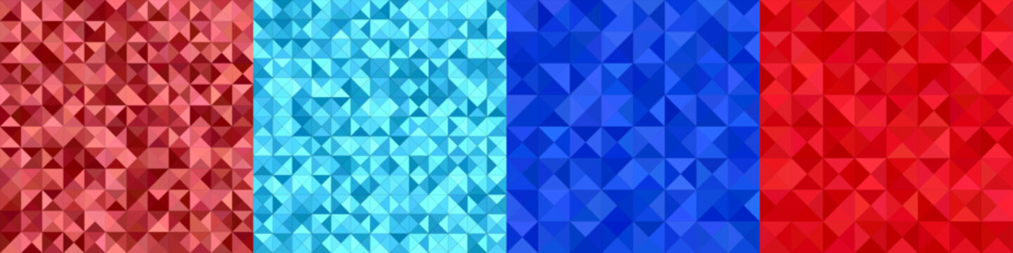 Abstract triangle polygon background set