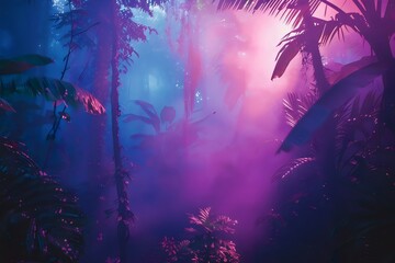 Obraz premium Forest Backdrop, Deep Jungle Background