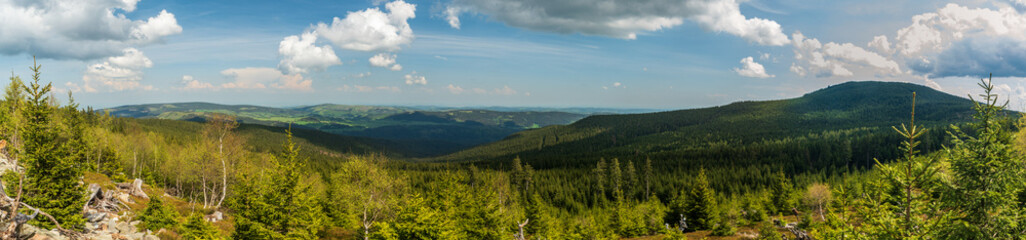 Amazing view from Hermanovicka chata in Jeseniky mountains in Czech republic