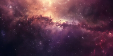 Obraz premium A cosmic scene with a nebula and stars.