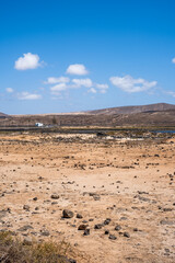 esert landscape, mountains and desert. Lanzarote, Canary Islands, Spain.
