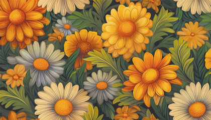 yellow chrysanthemum flowers