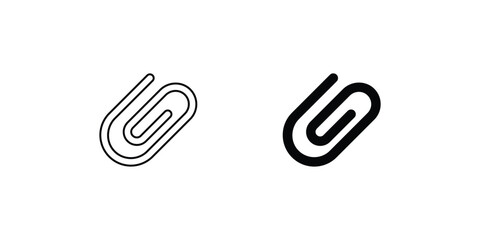 paper clip icon with white background vector stock illustration