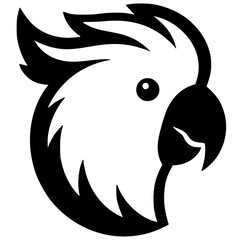 Cockatoo bird head logo silhouette
