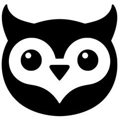 Simple owl logo silhouette