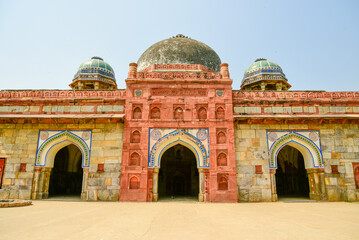 インドのデリーにあるフマユーン廟のとても美しい風景Very beautiful scenery...