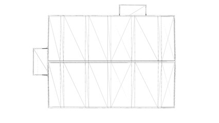 3D illustration of industrial project