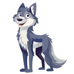Cartoon wolf character