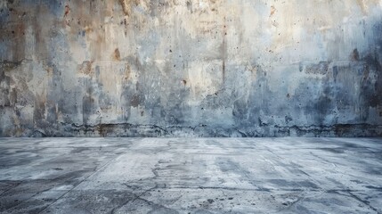 Cement floor with empty space for text