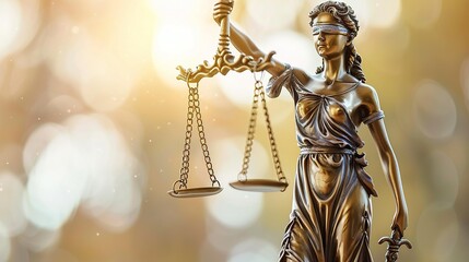 Lady Justice Statue Holding Scales of Justice