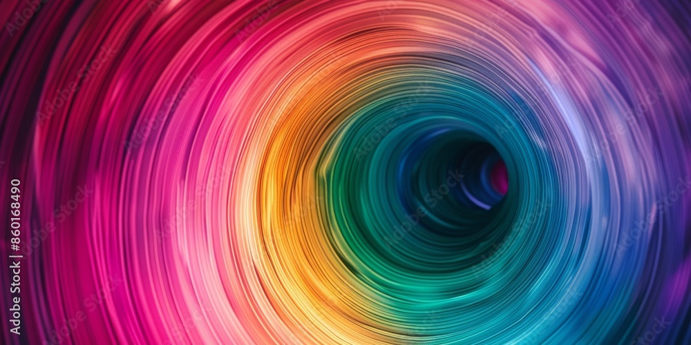 Poster rgb soft colours in a circle shape, expanding from the centre of the image all the way to the edges 