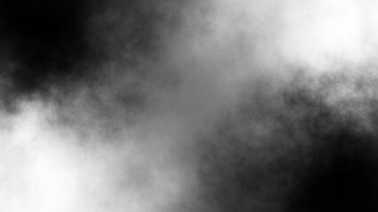 White fog or smoke on black background.	