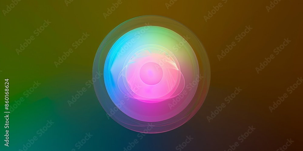 Poster rgb soft colours in a circle shape, expanding from the centre of the image all the way to the edges 