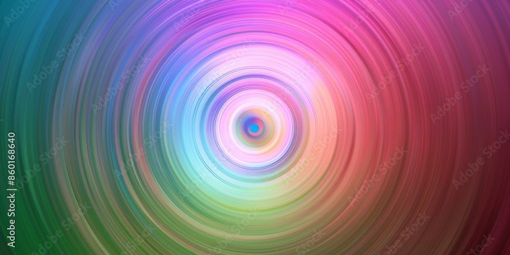 Poster rgb soft colours in a circle shape, expanding from the centre of the image all the way to the edges 