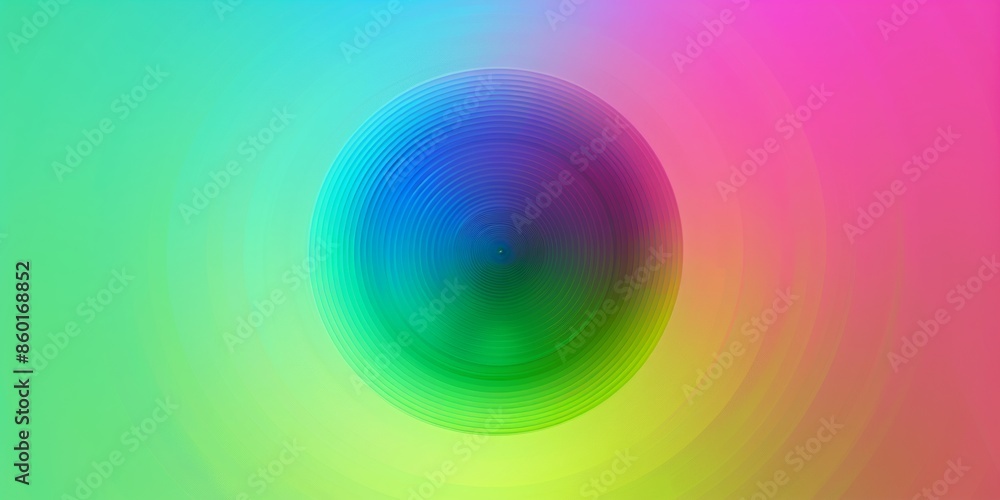 Poster rgb soft colours in a circle shape, expanding from the centre of the image all the way to the edges 