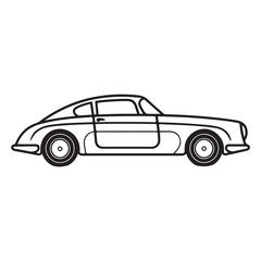 car single Line Icon Vector Design outline.
