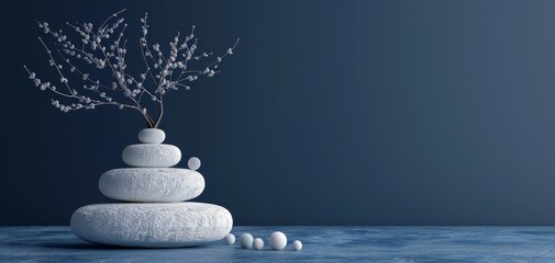 3D clay render of a product lifecycle graph, isolated on a midnight blue background