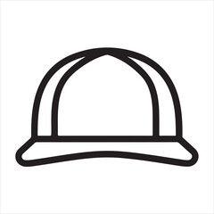 cap single Line Icon Vector Design outline.