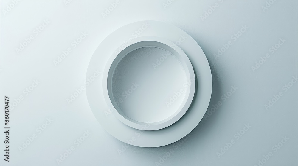 Poster simple circular abstract movie logo introduction screen, white background, highlighting animation as