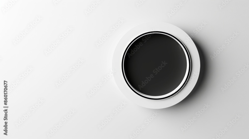 Poster simple circular abstract movie logo introduction screen, white background, highlighting animation as
