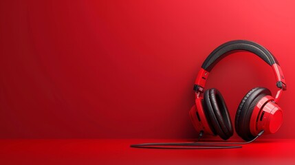 3D render of customer service headsets, essential for support centers, isolated on a solid background