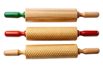 Fototapeta premium Set of Rolling pin Isolated on Transparent Background, Collection of Rolling pin 