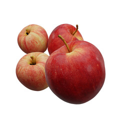red apples isolated on white