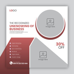 Corporate Business Social Media Post Design, Facebook, Instagram, Digital Marketing Agency Template Design