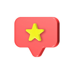 chat with star 3d icon realistic